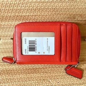 **SOLD**Coach Legacy Leather ID Phone Case, Cobalt Red Orange  - Coach Wallet